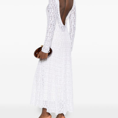 Forte Forte V-back Lace long dress