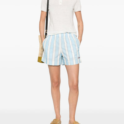 Base Linen and cotton blend polo shirt