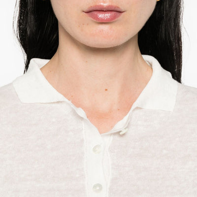 Base Linen and cotton blend polo shirt