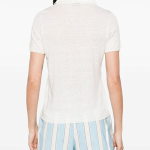 Base Linen and cotton blend polo shirt