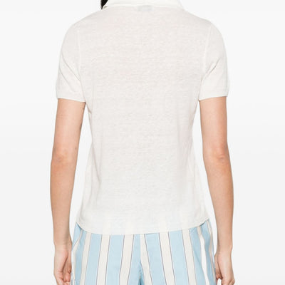 Base Linen and cotton blend polo shirt