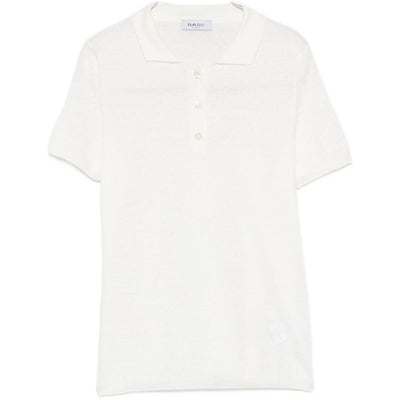 Base Linen and cotton blend polo shirt