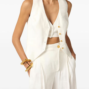 Elisabetta Franchi Linen blend vest