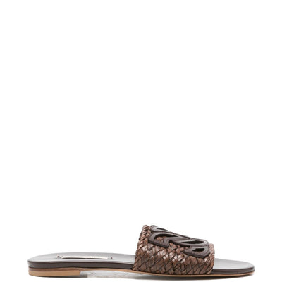 Casadei Leather flat sandals