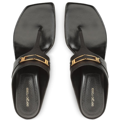 Sergio Rossi Leather thong sandals