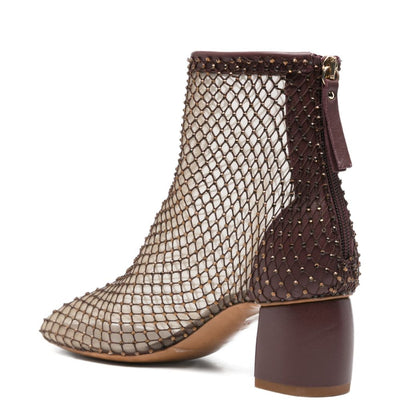 Forte Forte Strass mesh ankle boots