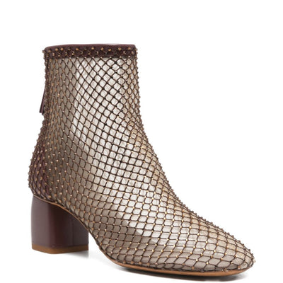 Forte Forte Strass mesh ankle boots