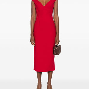 Solace London V-neck sleeveless Monica midi dress