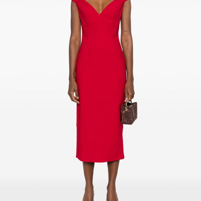 Solace London V-neck sleeveless Monica midi dress
