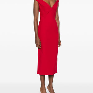 Solace London V-neck sleeveless Monica midi dress