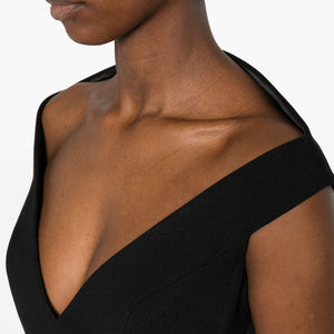Solace London V-neck zip fastening Monica midi dress