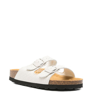 Woolrich Two Bands leather sandals