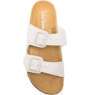 Woolrich Two Bands leather sandals