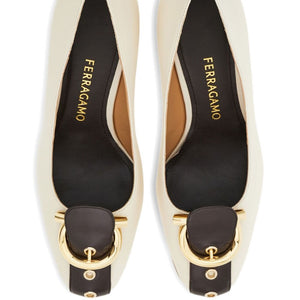 Ferragamo Gancini block heel pump