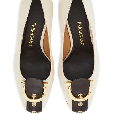 Ferragamo Gancini block heel pump