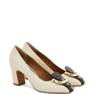 Ferragamo Gancini block heel pump