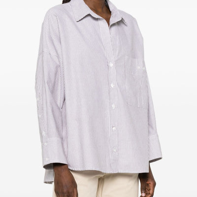 White Sand Striped cotton shirt