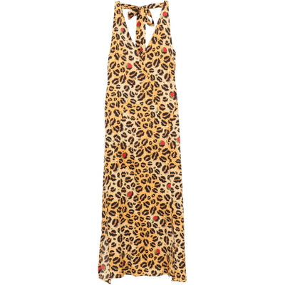 Alessandro Enriquez V-neck Printed long dress