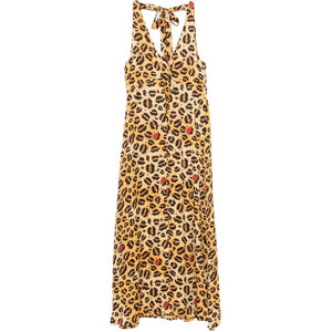 Alessandro Enriquez V-neck Printed long dress