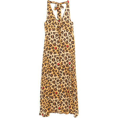 Alessandro Enriquez V-neck Printed long dress