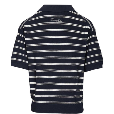 Dunst Cotton blend striped polo shirt