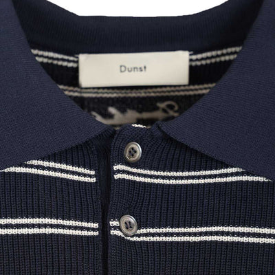 Dunst Cotton blend striped polo shirt