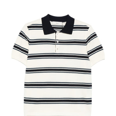 Dunst Striped cotton polo shirt
