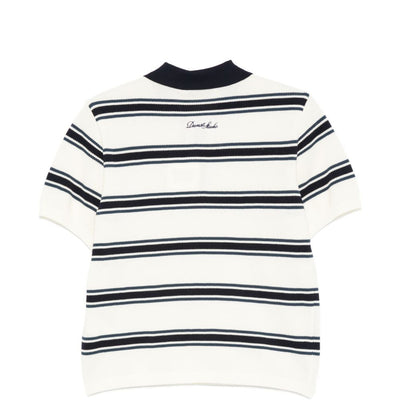 Dunst Striped cotton polo shirt