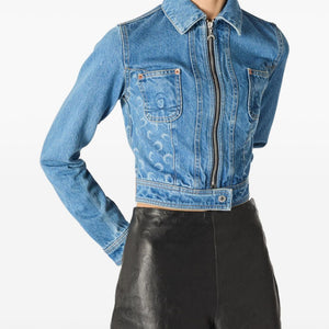 Marine Serre Denim cotton jacket