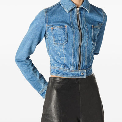 Marine Serre Denim cotton jacket