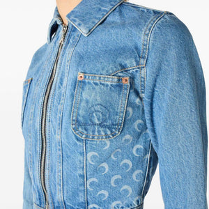 Marine Serre Denim cotton jacket