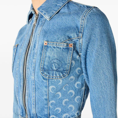 Marine Serre Denim cotton jacket