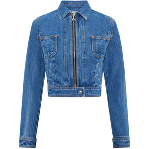 Marine Serre Denim cotton jacket