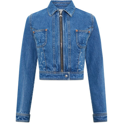Marine Serre Denim cotton jacket
