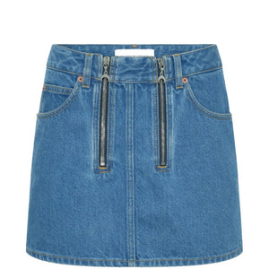 Marine Serre Denim mini skirt