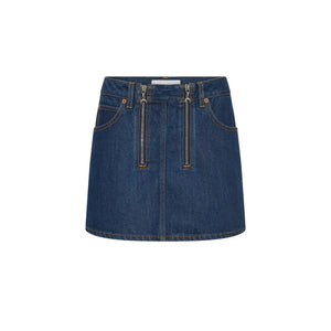Marine Serre Denim mini skirt