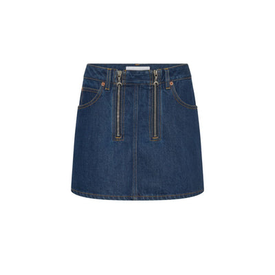 Marine Serre Denim mini skirt