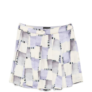Emporio Armani Abstract Print Pleated Shorts