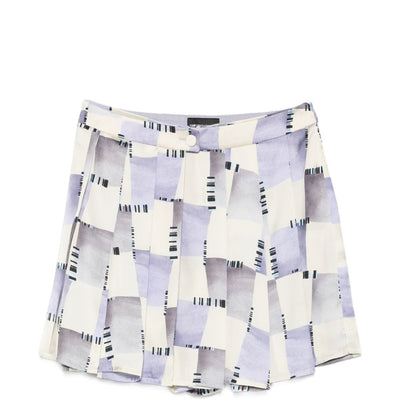 Emporio Armani Abstract Print Pleated Shorts