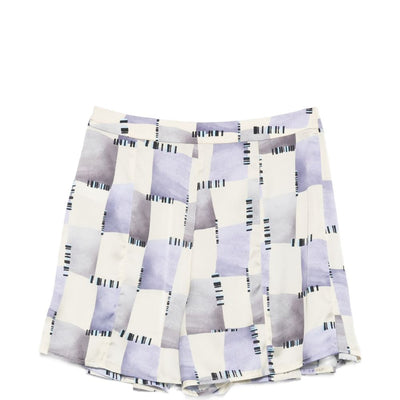 Emporio Armani Abstract Print Pleated Shorts