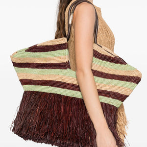 Zimmermann Striped Fringe Tote