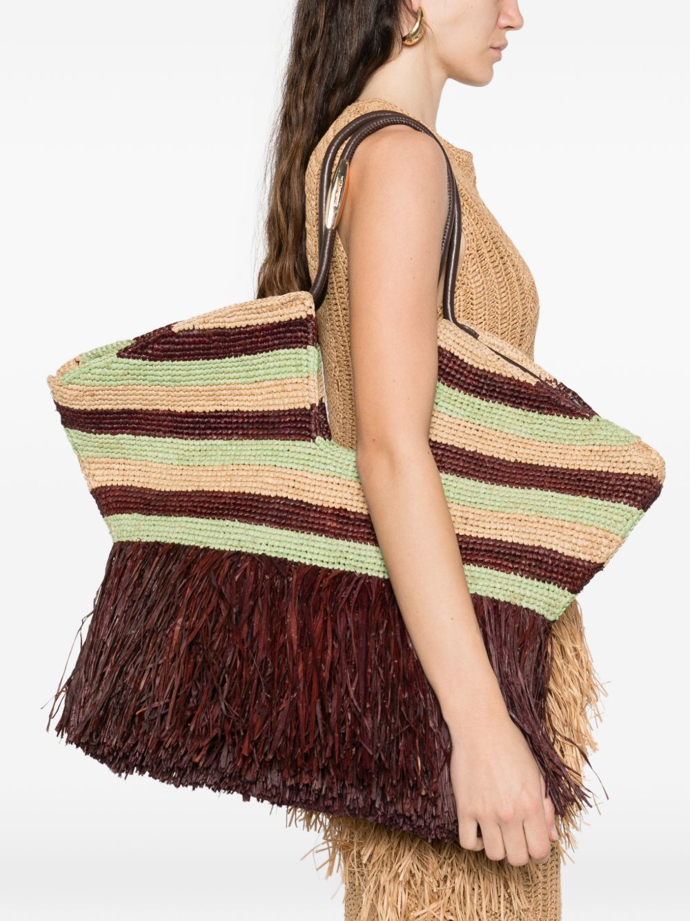 Zimmermann Striped Fringe Tote
