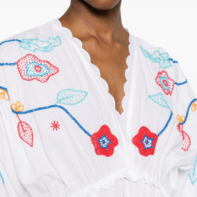 Forte Forte Embroidered cotton dress