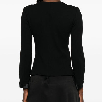Emporio Armani Collarless Zip-Front Jacket