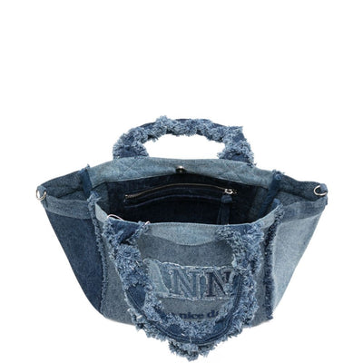 Ganni Denim small tote bag
