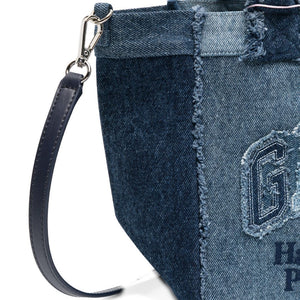 Ganni Denim small tote bag