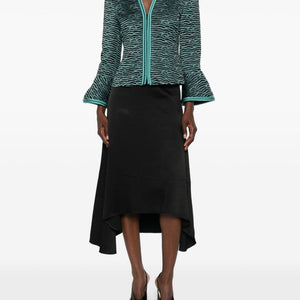 Emporio Armani Wave Pattern Zip-Front Jacket