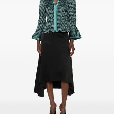 Emporio Armani Wave Pattern Zip-Front Jacket