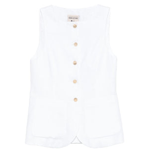 Semicouture Glenna linen vest