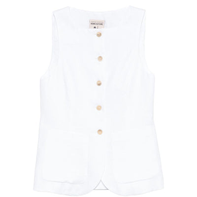 Semicouture Glenna linen vest